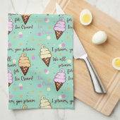 Ice Cream Theedoek (Quarter Fold)