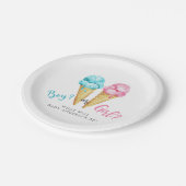 Ice Cream Thema Geslacht Papieren Bordje (Gekanteld)