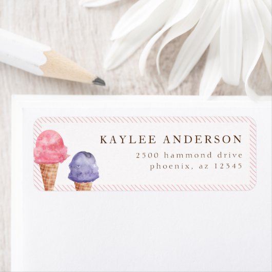 Ice Cream Theme Address Label (Insitu)