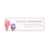 Ice Cream Theme Address Label (Voorkant)