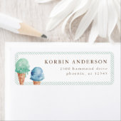 Ice Cream Theme Adres Etiket (Insitu)