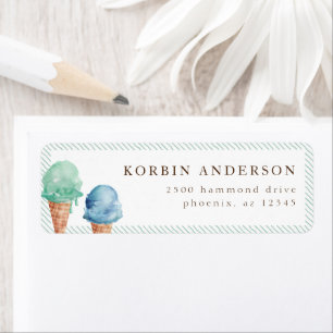 Ice Cream Theme Adres Etiket