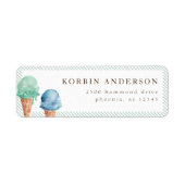 Ice Cream Theme Adres Etiket (Voorkant)