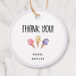 Ice Cream Theme Bedankt Bedankjes Labels