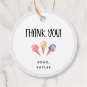 Ice Cream Theme Bedankt Bedankjes Labels (Voorkant)