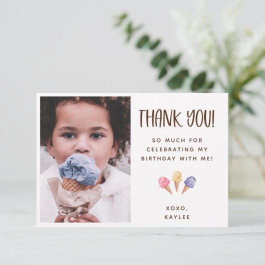 Ice Cream Theme Bedankt voor je foto (Staand voorkant)