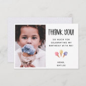 Ice Cream Theme Bedankt voor je foto (Voorkant / Achterkant)