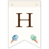 Ice Cream Theme Birthday Party Bunting Flags Vlaggetjes (Eerste vlag)