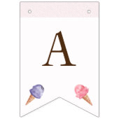 Ice Cream Theme Birthday Party Bunting Flags Vlaggetjes (Tweede vlag)