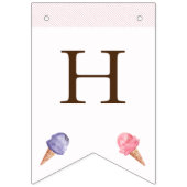 Ice Cream Theme Birthday Party Bunting Flags Vlaggetjes (Eerste vlag)