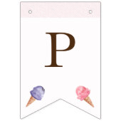 Ice Cream Theme Birthday Party Bunting Flags Vlaggetjes (Derde vlag)