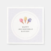 Ice Cream Theme Birthday Party Napkins Servet (Voorkant)