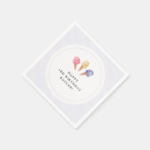 Ice Cream Theme Birthday Party Napkins Servet (Hoek)
