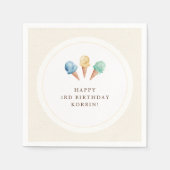 Ice Cream Theme Birthday Party Napkins Servet (Voorkant)