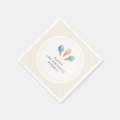 Ice Cream Theme Birthday Party Napkins Servet (Hoek)