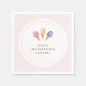 Ice Cream Theme Birthday Party Servet (Voorkant)