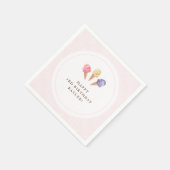 Ice Cream Theme Birthday Party Servet (Hoek)