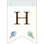 Ice Cream Theme Birthday Party Vlaggetjes (Eerste vlag)