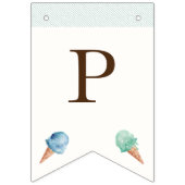 Ice Cream Theme Birthday Party Vlaggetjes (Derde vlag)