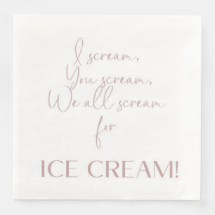 Ice Cream Theme Gast Handdoek Papier Servetten