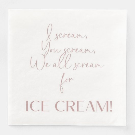 Ice Cream Theme Gast Handdoek Papier Servetten (Voorkant)