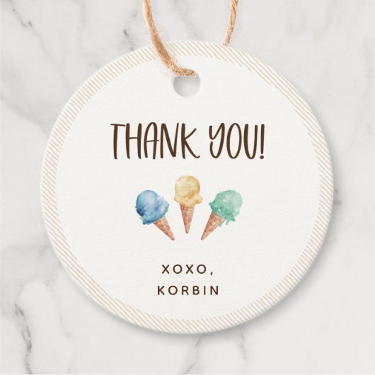 Ice Cream Theme Hartelijk dank voor de labels (Voorkant)