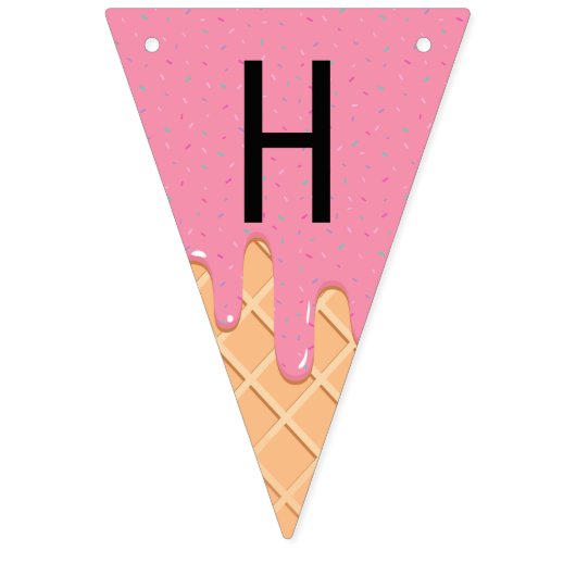 Ice Cream Theme Party Vlaggetjes (Tweede vlag)