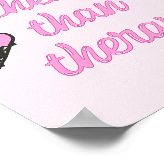 Ice Cream Therapy - Funny Summer Quote Poster (Hoek)