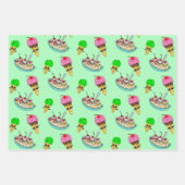 Ice Cream Thmed Birthday Party Wrapping Paper she (Voorkant)
