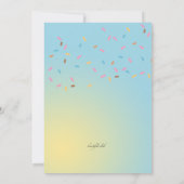 Ice Cream trakteert op verjaardagsuitnodigingen Kaart (Achterkant)