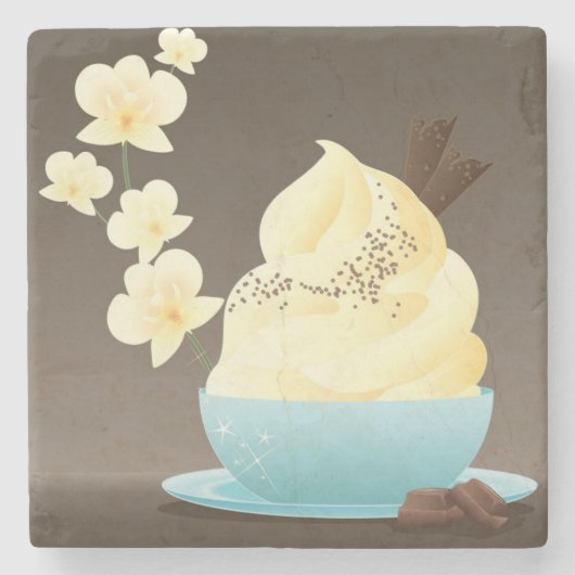 Ice Cream Treat Stenen Onderzetter (Voorkant)