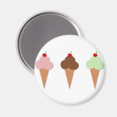 Ice Cream Trio Magneet (Voorkant / Achterkant)