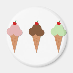 Ice Cream Trio Magneet