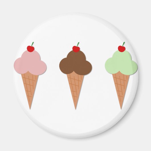 Ice Cream Trio Magneet (Voorkant)