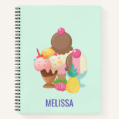 Ice Cream Trio Neopolitan Flavis-nr. Notitieboek (Voorkant)