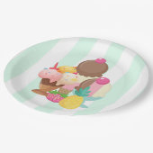 Ice Cream Trio Neopolitan Flavis-nr. Papieren Bordje (Gekanteld)