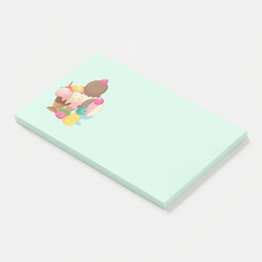 Ice Cream Trio Neopolitan Flavis-nr. Post-it® Notes (Schuin)