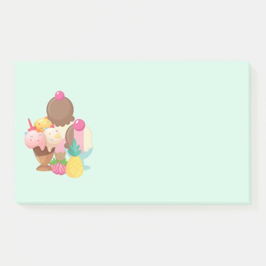 Ice Cream Trio Neopolitan Flavis-nr. Post-it® Notes (Voorkant)