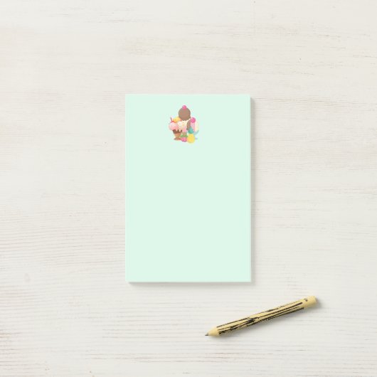 Ice Cream Trio Neopolitan Flavis-nr. Post-it® Notes (Op bureau)