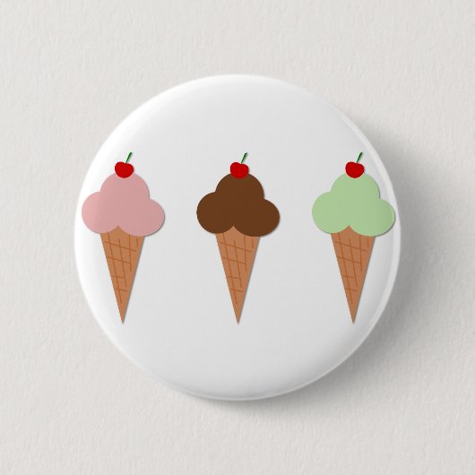 Ice Cream Trio Ronde Button 5,7 Cm (Voorkant)