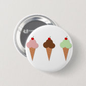 Ice Cream Trio Ronde Button 5,7 Cm (Voorkant /achterkant)