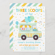 Ice Cream Truck 3 Scoops of Fun 3rd Birthday