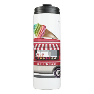 Ice Cream Truck, aangepaste naam tumbler Thermosbeker