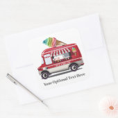 Ice Cream Truck aangepaste tekst stickers (Envelop)