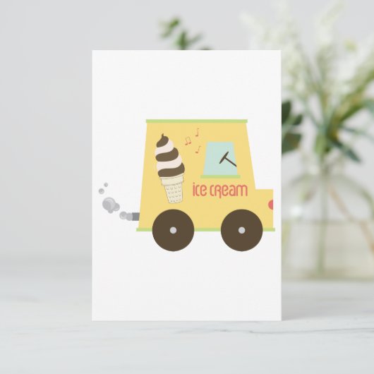 Ice Cream Truck Bedankkaart (Staand voorkant)
