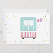 Ice Cream Truck Birthday Invitation Girl Pink Kaart (Achterkant)