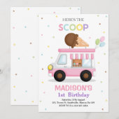 Ice Cream Truck Birthday Kaart (Voorkant / Achterkant)