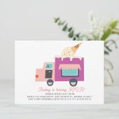 Ice Cream Truck Birthday Kaart (Staand voorkant)