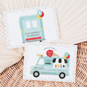 Ice Cream Truck Birthday Party Invitation Kaart