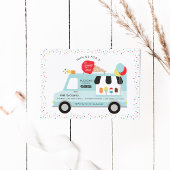 Ice Cream Truck Birthday Party Invitation Kaart